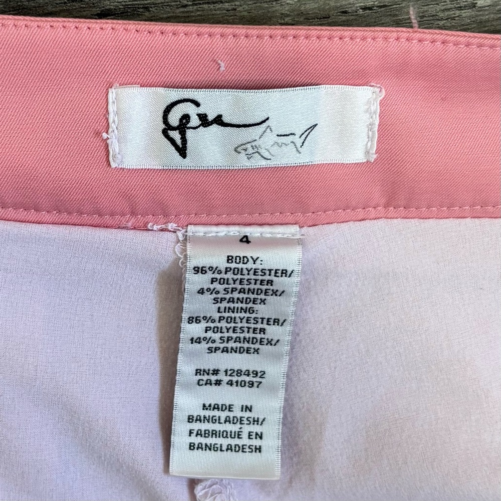 Greg Norman Golf Tennis Skort Size 4 M Pink White Geometric Athletic Performance - Picture 4 of 10